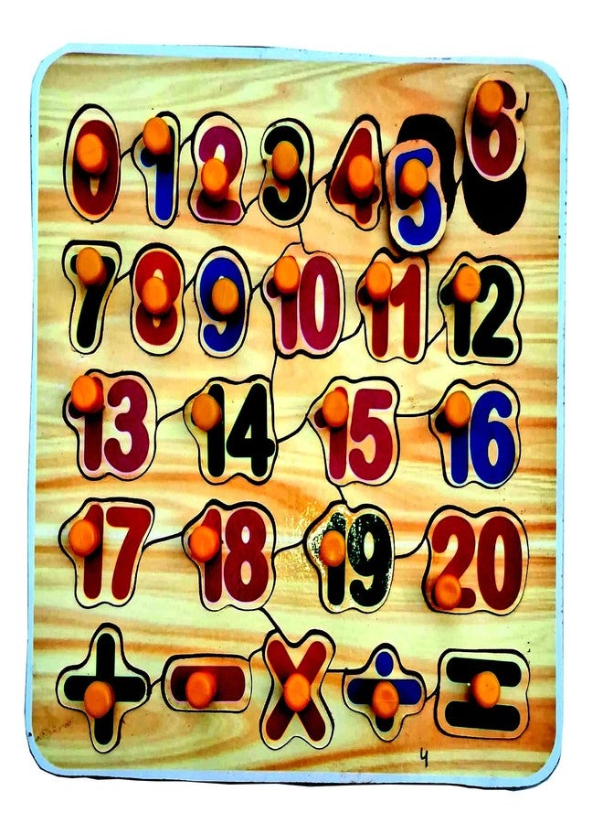 EL SMO Wooden Puzzle Toy, English Alphabets, Body Parts & 0-20, Educational Learning Jigsaw for Kids & Adults - Image 3